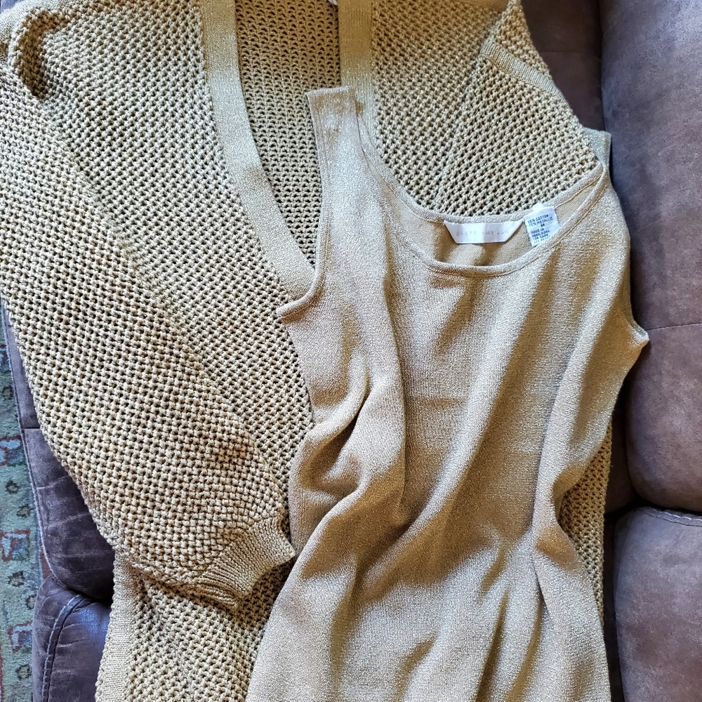 Vintage Brett Harrison Gold jacket Two pieces M